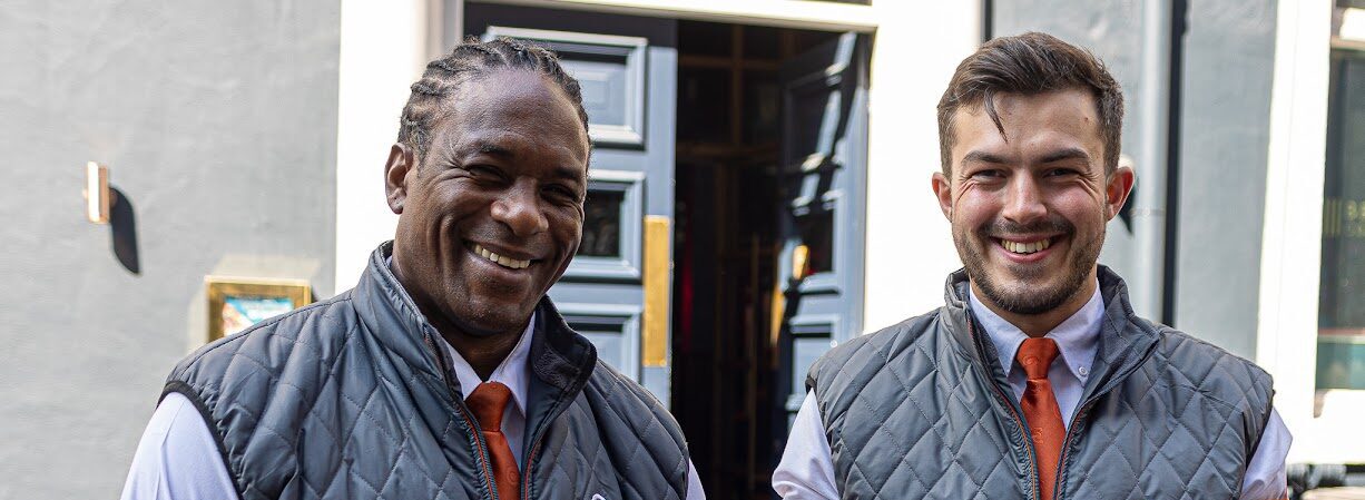 Two male security guards