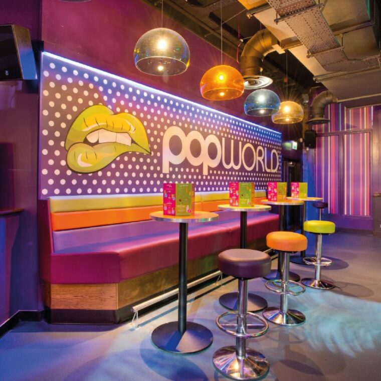 Nightclubs - seating area inside popworld nightclub