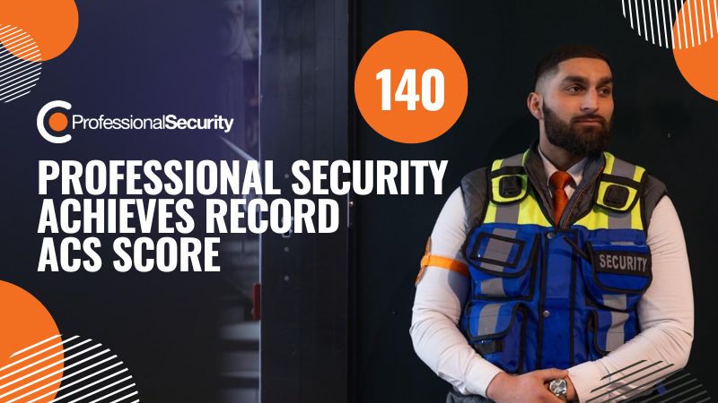 Professional Security team celebrating record-breaking 140 ACS score