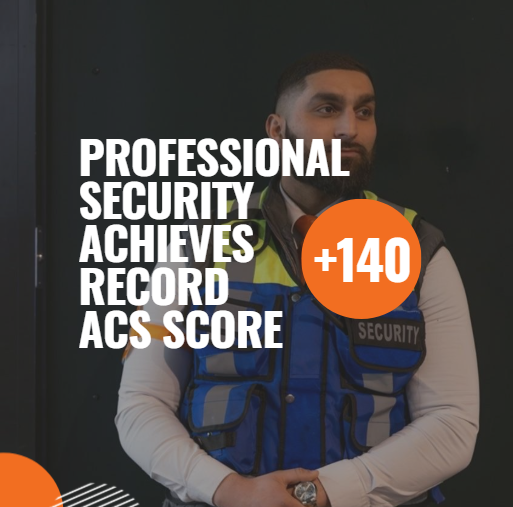 A door supervisor from Professional Security guarding a bar