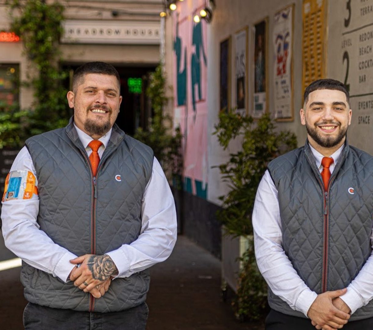 Photo of two door supervisors